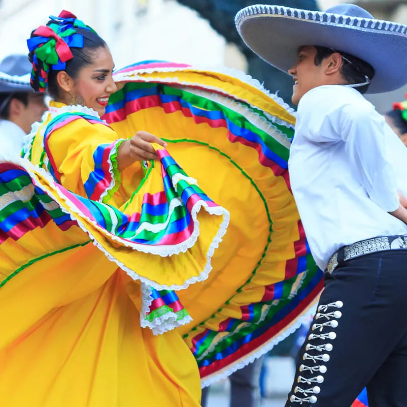 Lady and man dancing