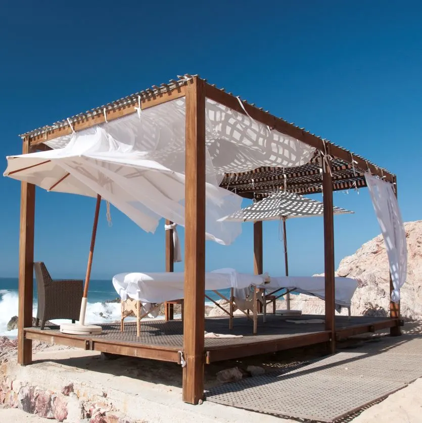 Luxury massage cabana on the beach