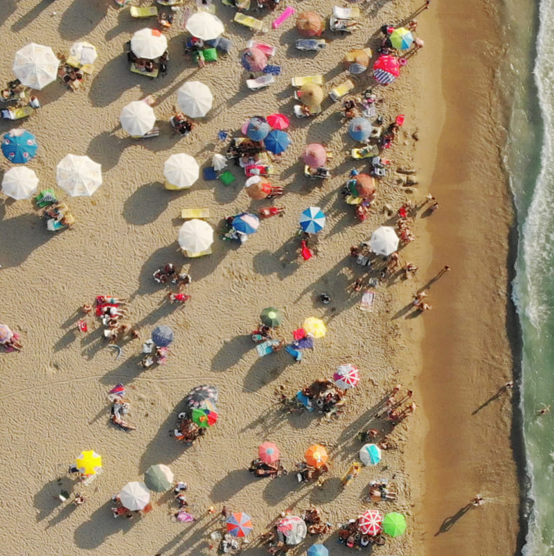 umbrellas on beach