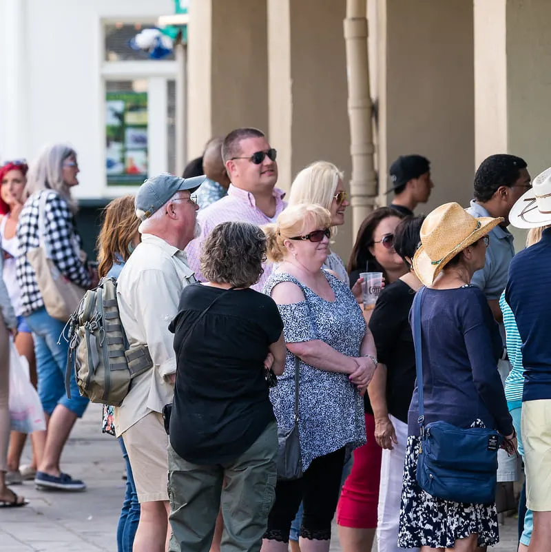 waiting in line