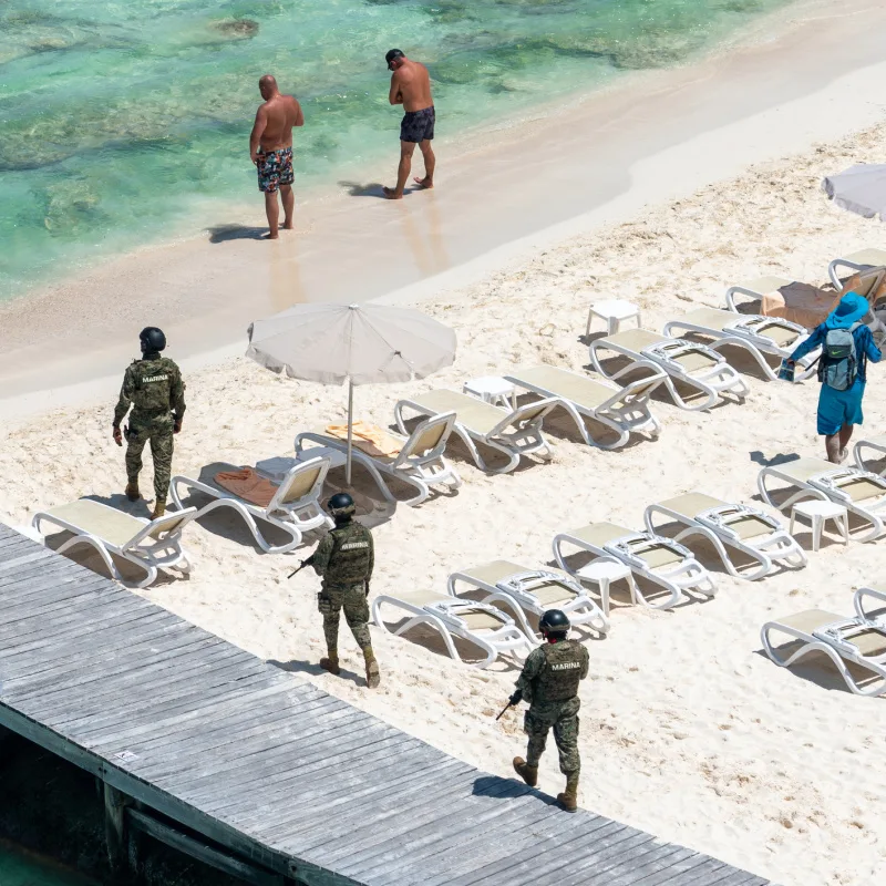 police on beach