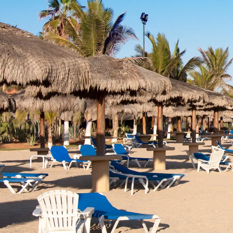 beach and beach chairs