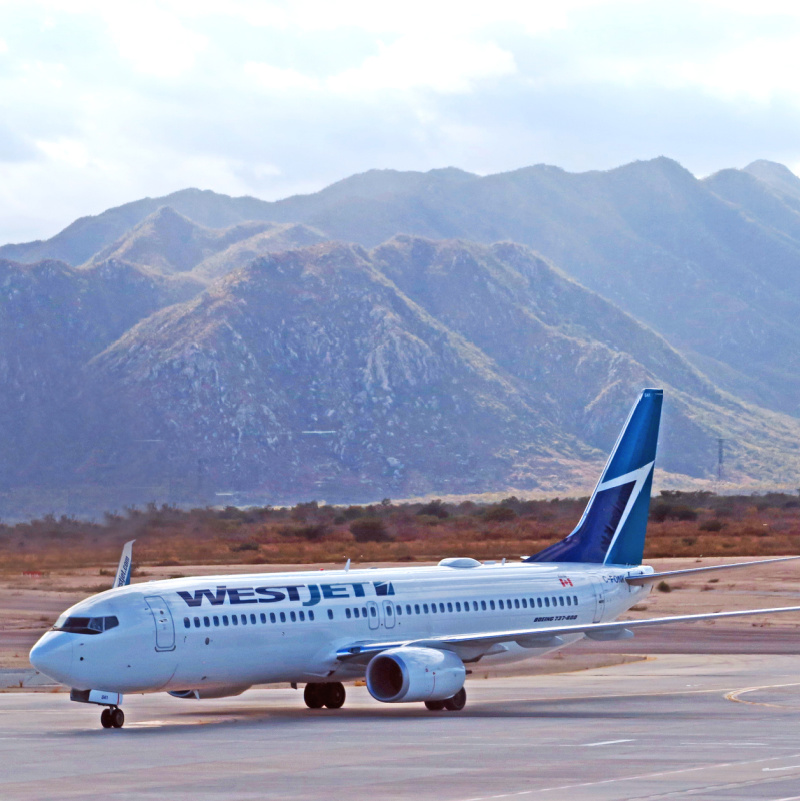 plane on runway