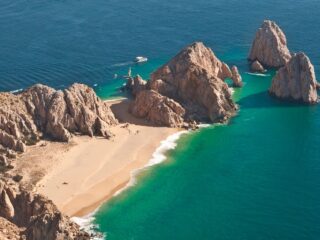 El Arco and Lover's Beach Aerial View