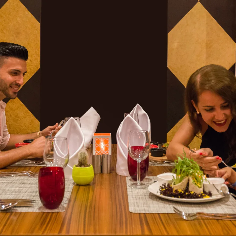 family eating dinner