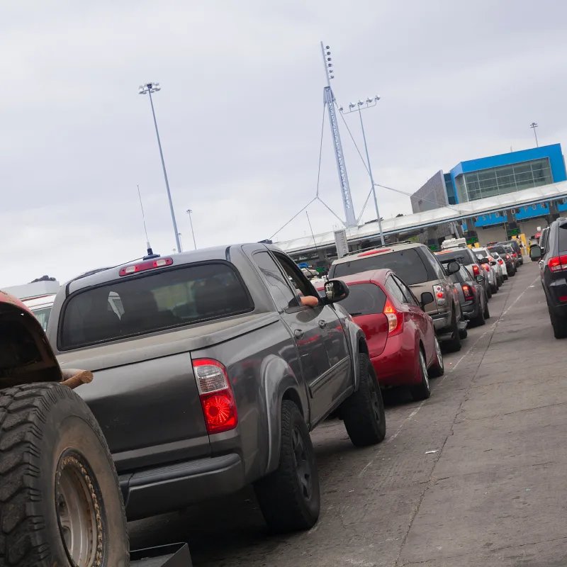 long line of cars