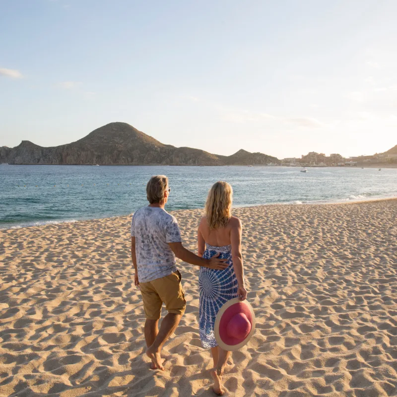 couple walking on beach