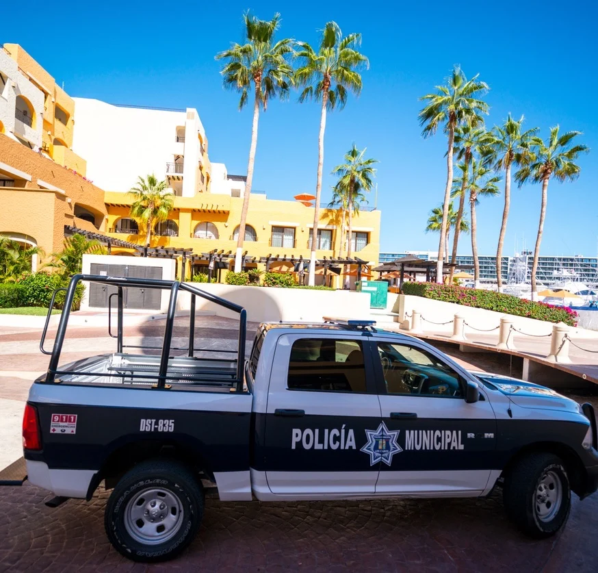 police truck in cabo