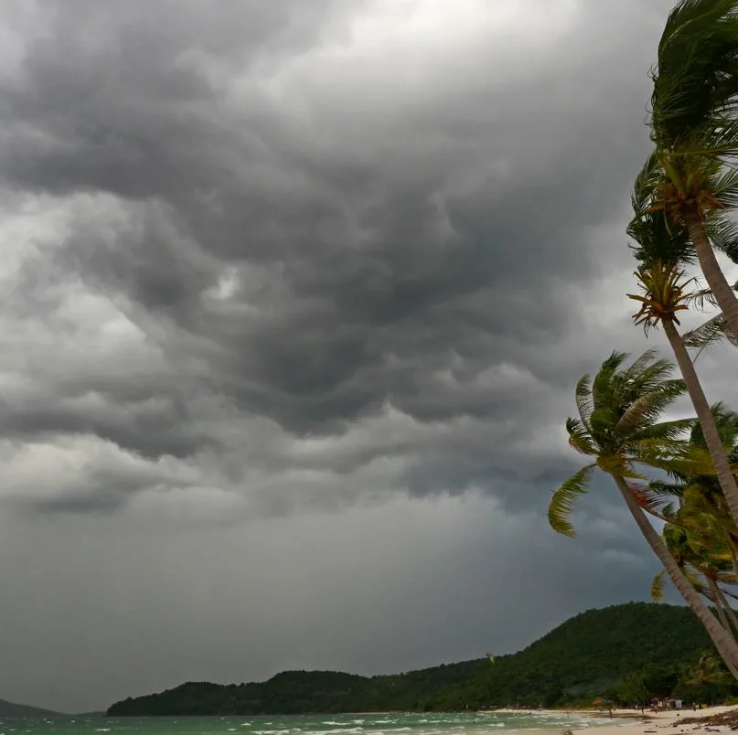 Hurricane near the beach