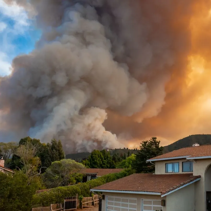  Fire blazing near home