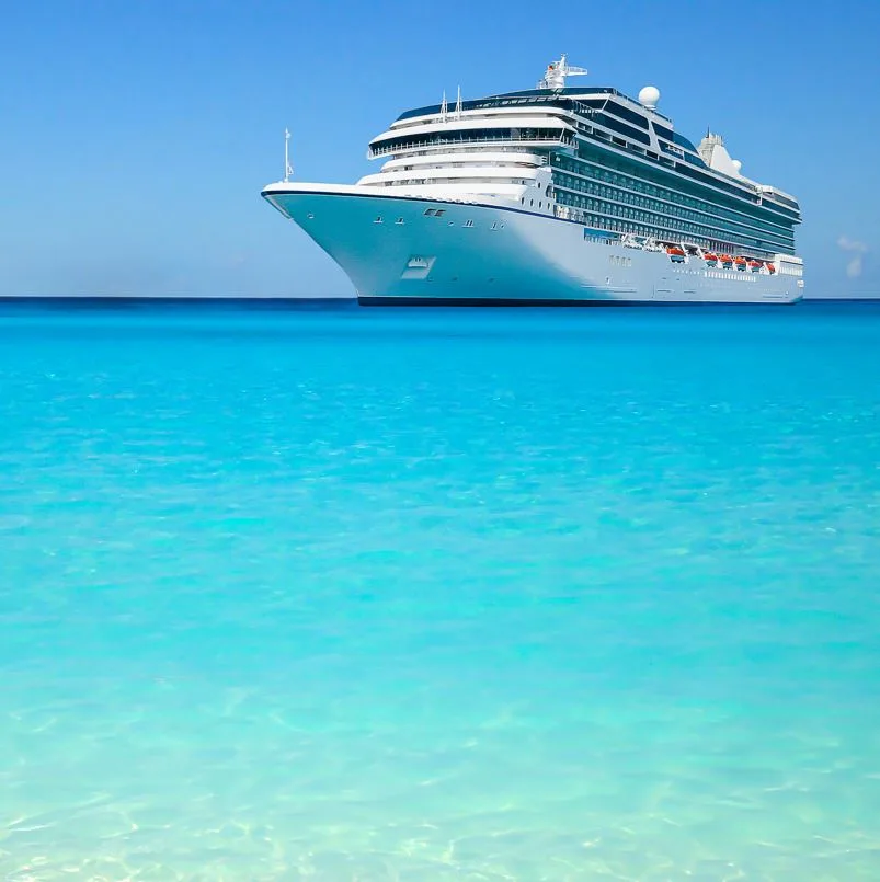 Cruise ship in the ocean