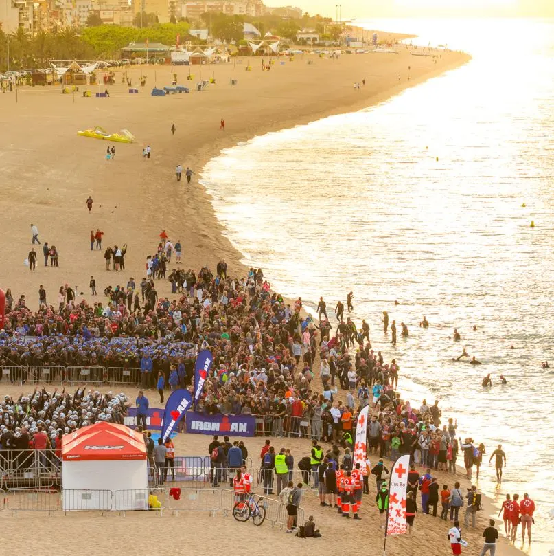 Ironman triathlon by the beach