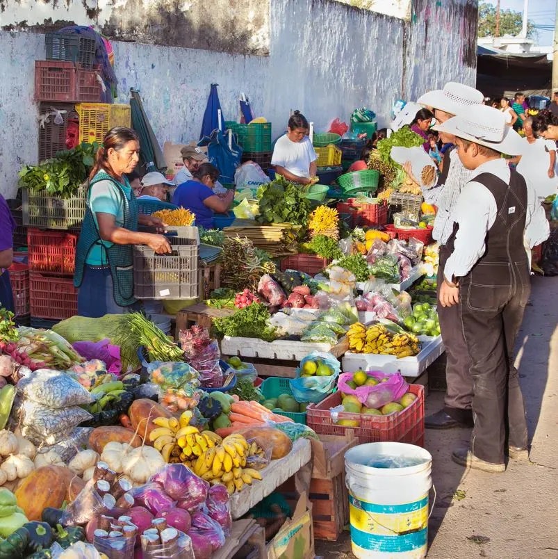 Outdoor Mexican market