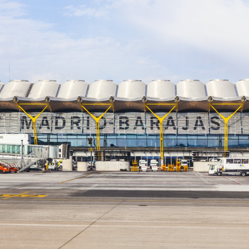 Madrid Barajas airport in Spain