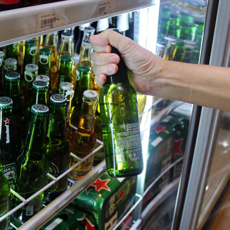 Refrigerator filled with beer