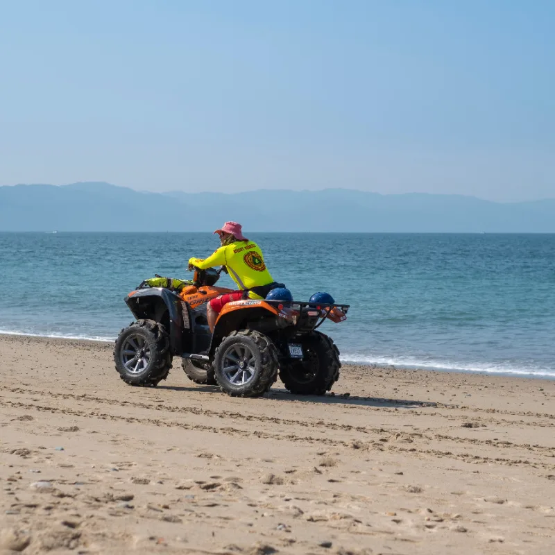 using ATV on cabo beach