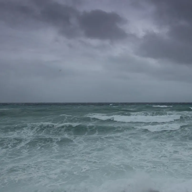 Waves offshore during a storm