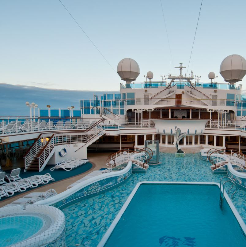  Cruise ship with pool