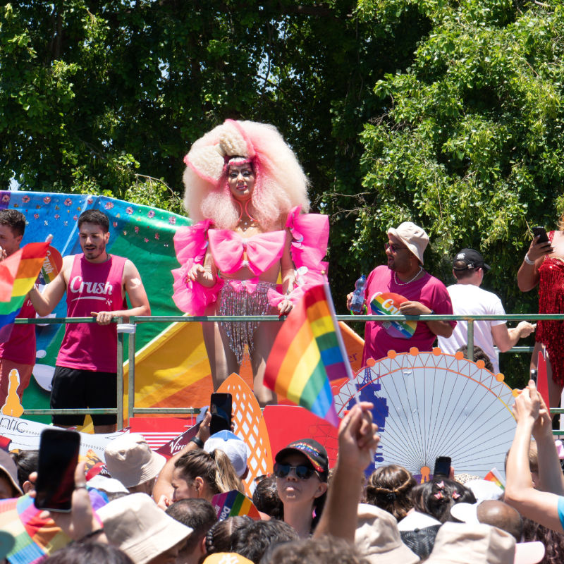Drag queen at Pride parade
