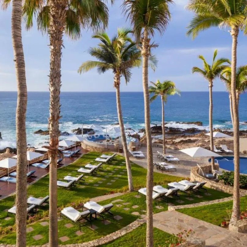 Cabanas overlooking the ocean