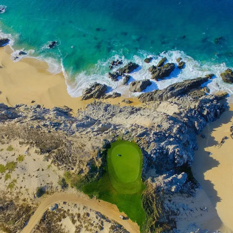 Golf course on the beach