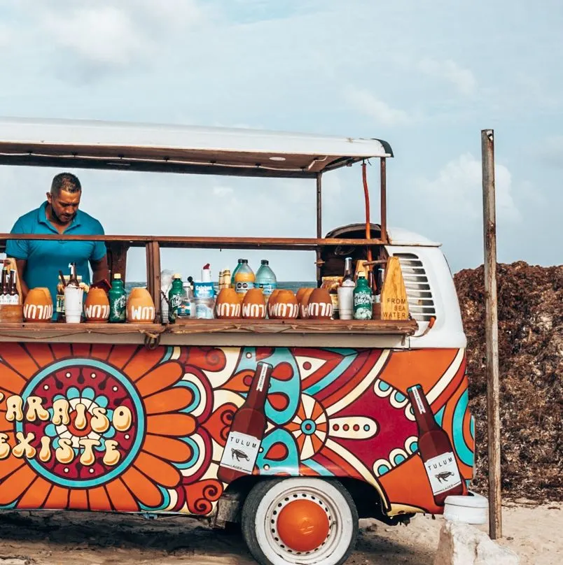 Food truck on the beach