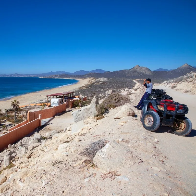 Tourist on an  ATV in Cabo