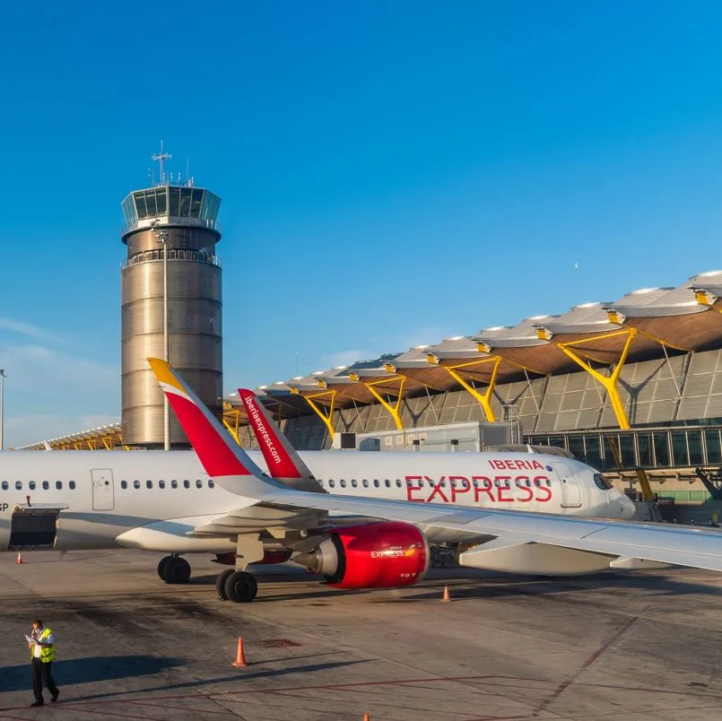 Iberia Plane At Madrid Airport