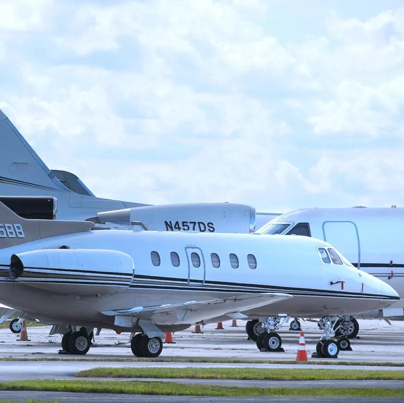 private jet on tarmac