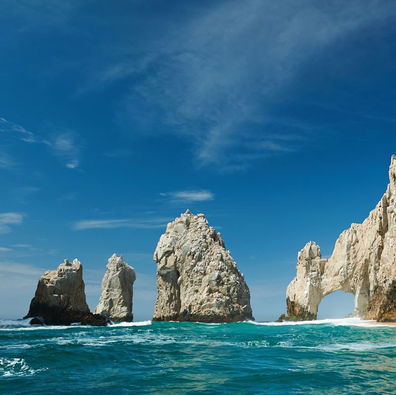 Rock formations in the ocean