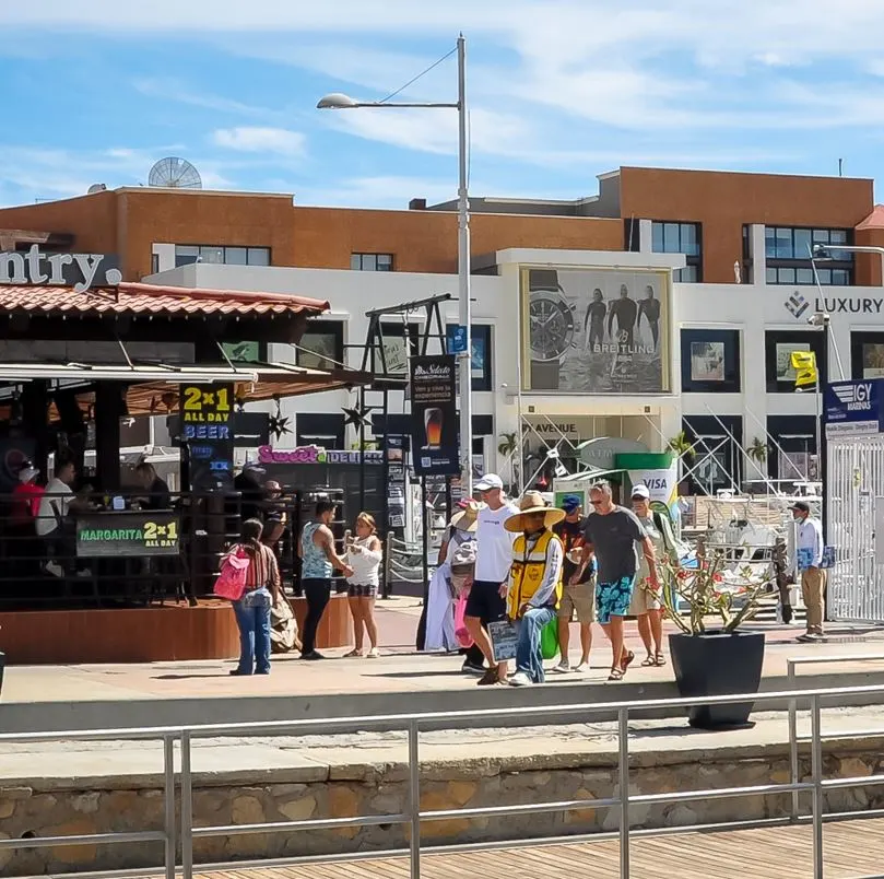 Tourists In Cabo Marina