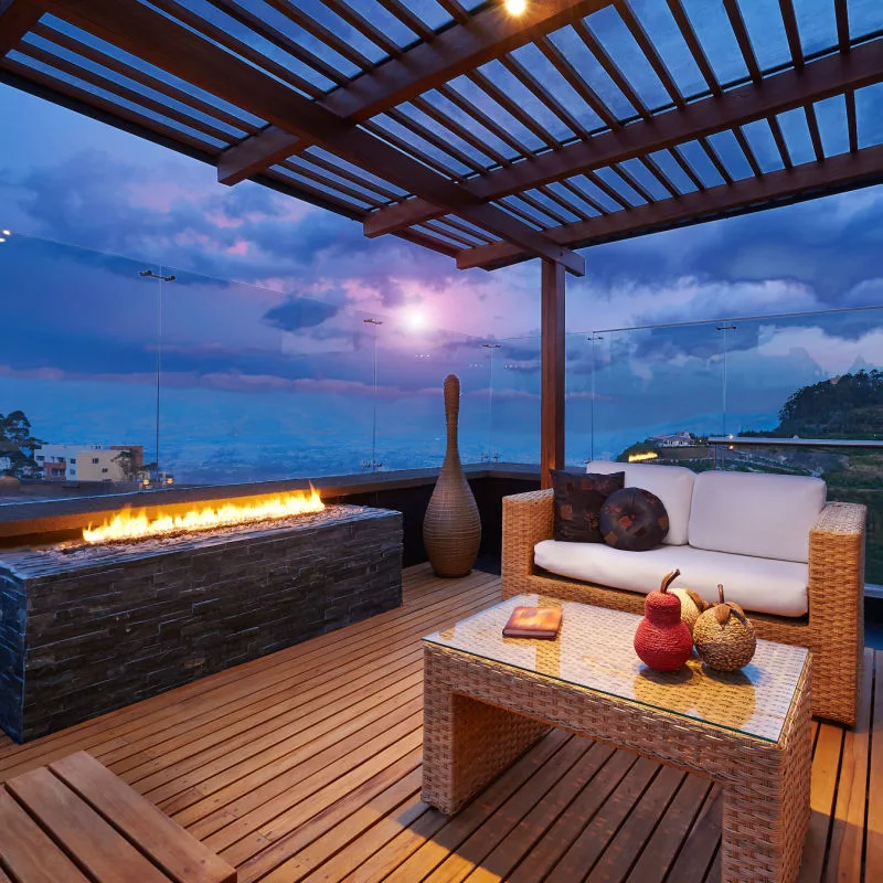 Gazebo with beach view