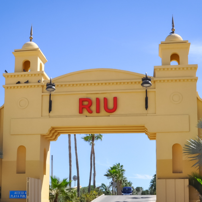 Entrance to one of the RIU hotels in Los Cabos 