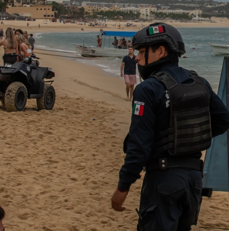 Police on Cabo Beach Los Cabos