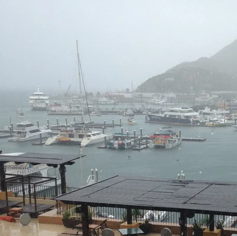 Rain Over Los Cabos Marina