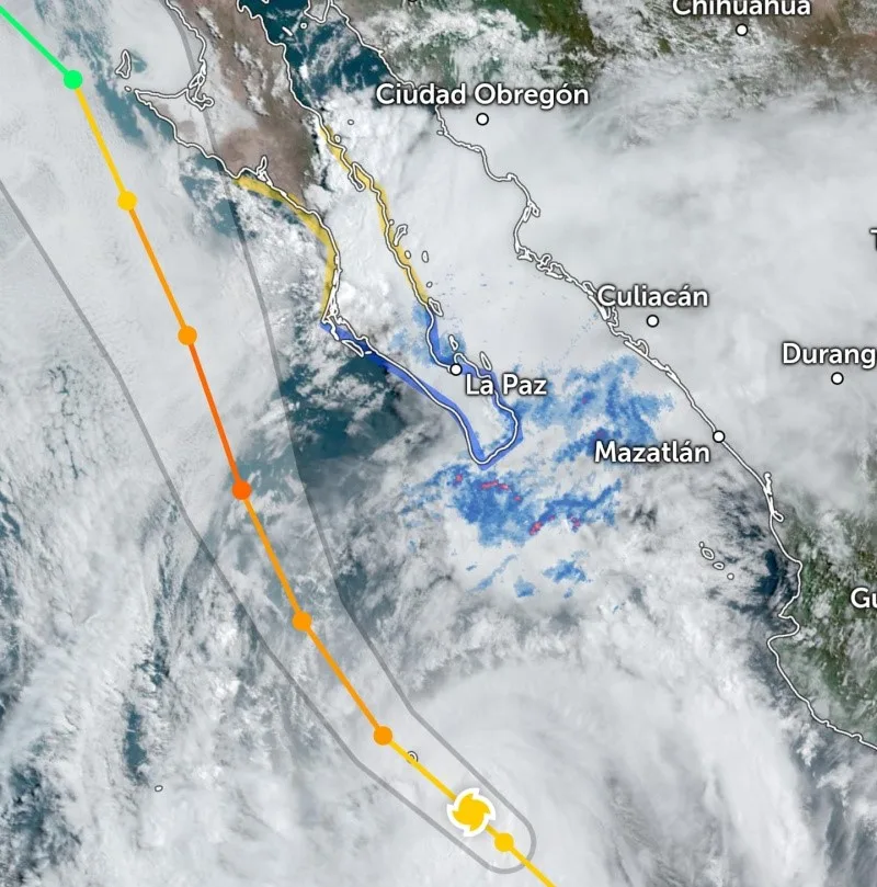 Path of Hurricane Kay