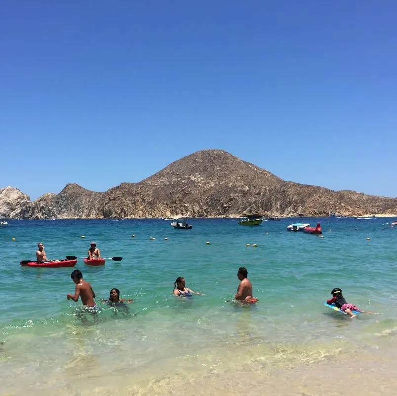 Tourists On Cabo San Lucas Beach