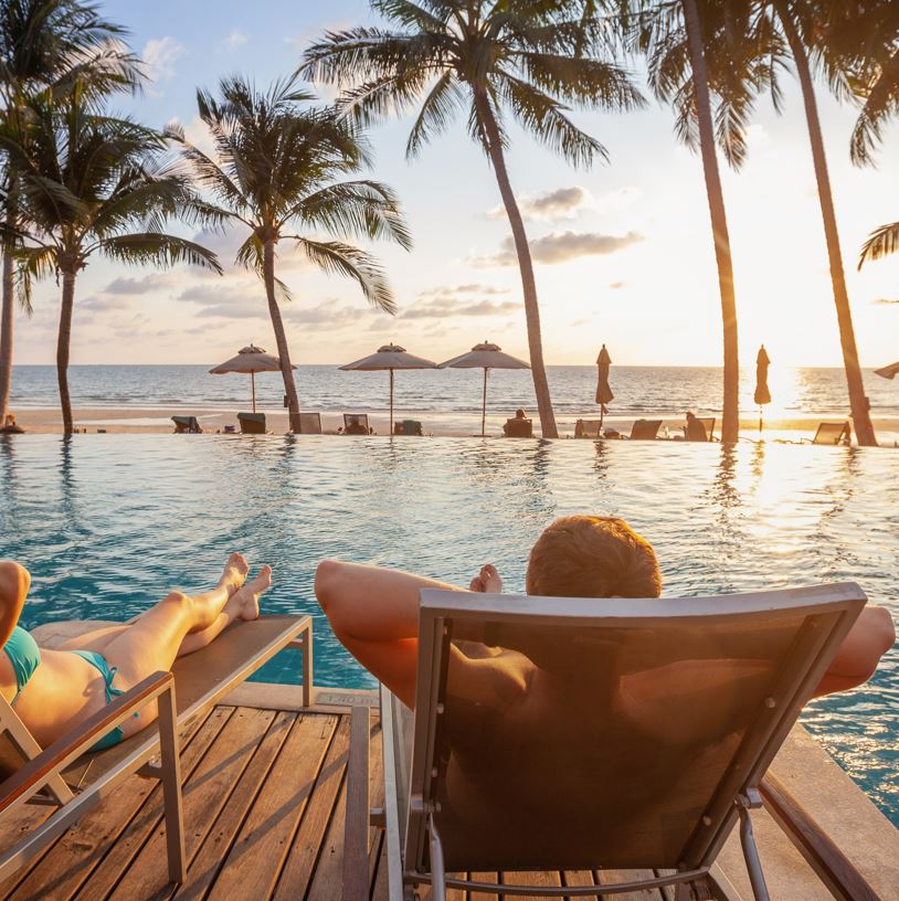 Adults at a resort in los cabos