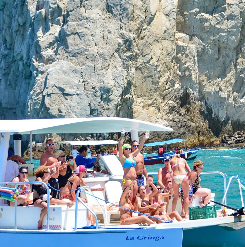 American Tourists On Boat