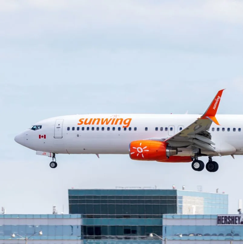 Sunwing Plane Mid Flight