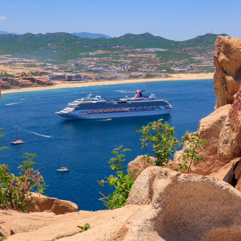 Cruise ship entering Cabo San Lucas, Los Cabos