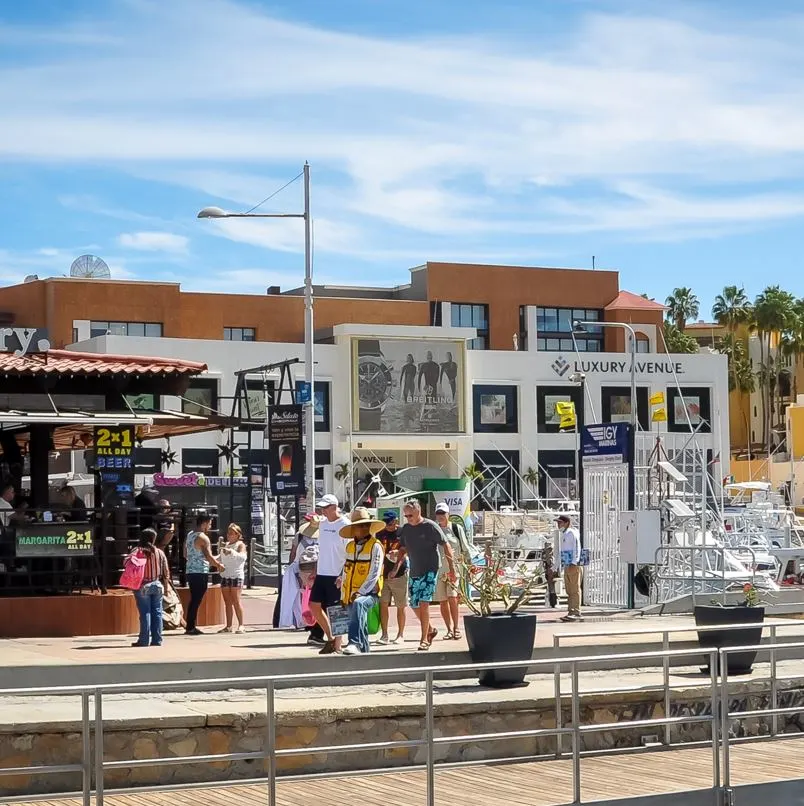 American Tourists In Los Cabos Marina