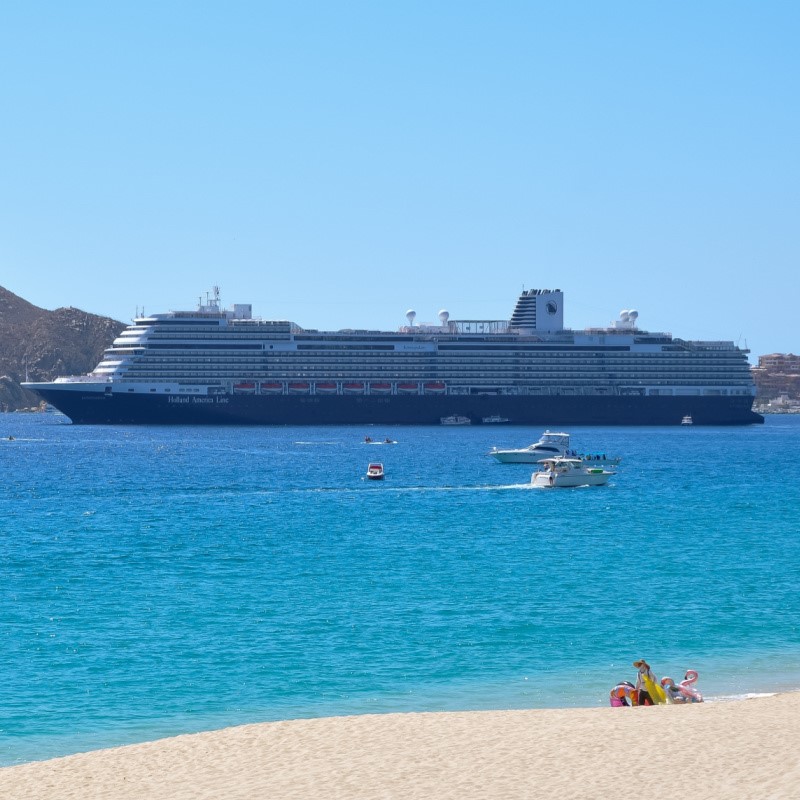 Cabo Cruise Ship and Tourists