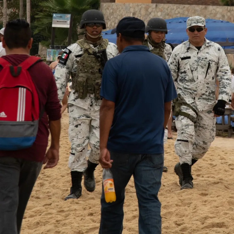 Military on Cabo Beach