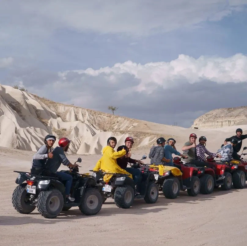 Group of men enjoying an ATV tour