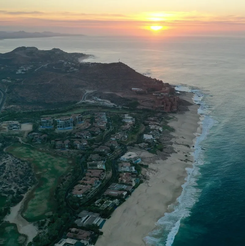Beautiful view of a San Jose del Cabo beach and the coastline.