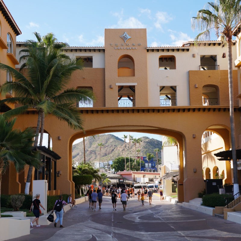 Tourists at Los Cabos Resort