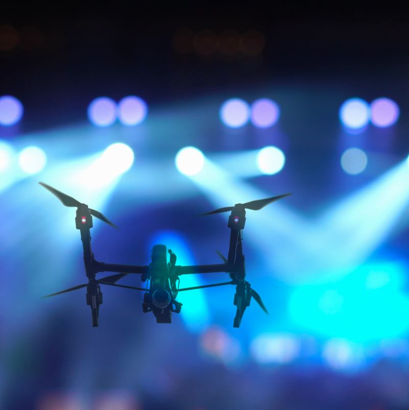 Drone With lights in a show
