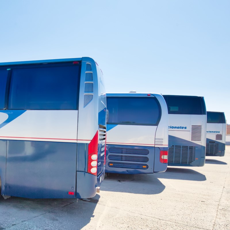 Parked Shuttles in Mexico