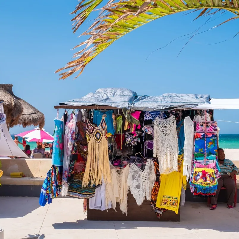 Street vendor by the beach